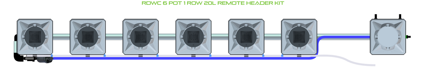 RDWC 6 Pot 1 Row Kit