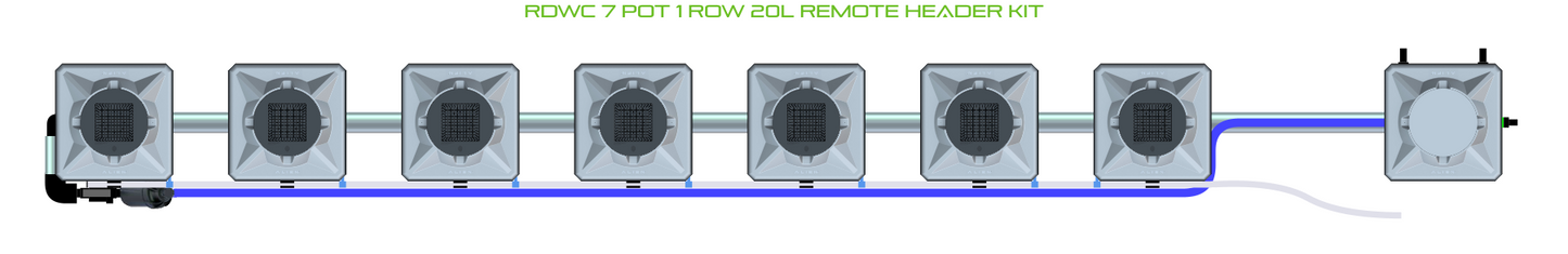 RDWC 7 Pot 1 Row Kit