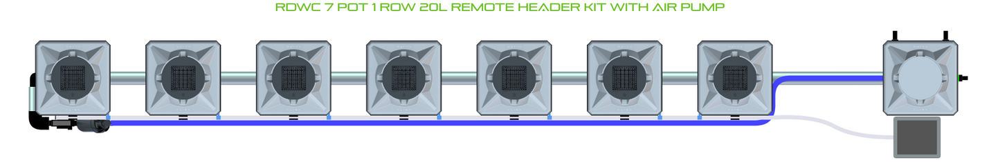 RDWC 7 Pot 1 Row Kit