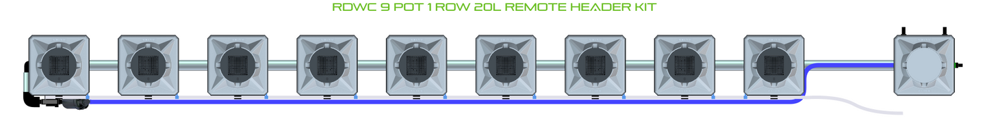 RDWC 9 Pot 1 Row Kit