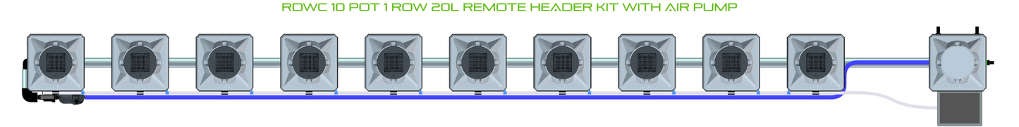 RDWC 10 Pot 1 Row Kit