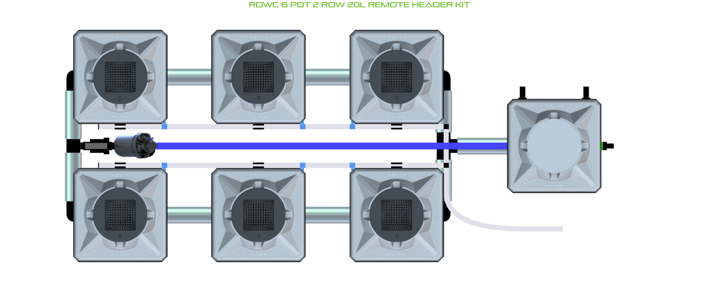 RDWC 6 Pot 2 Row Kit