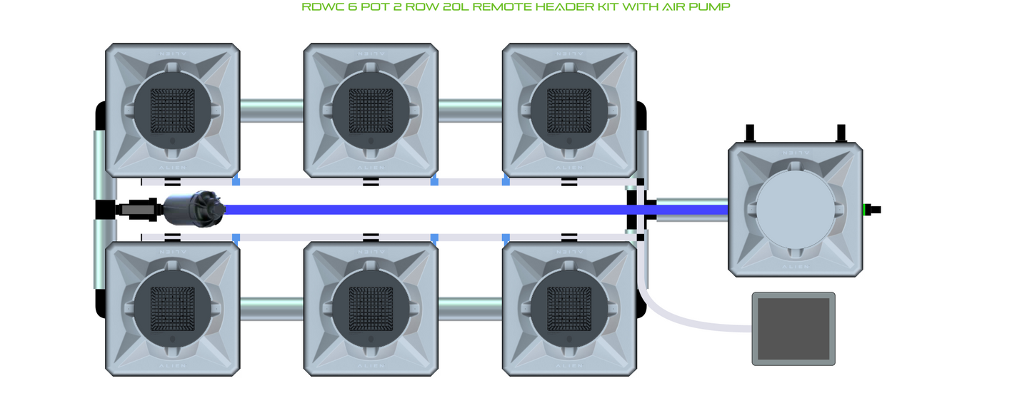 RDWC 6 Pot 2 Row Kit