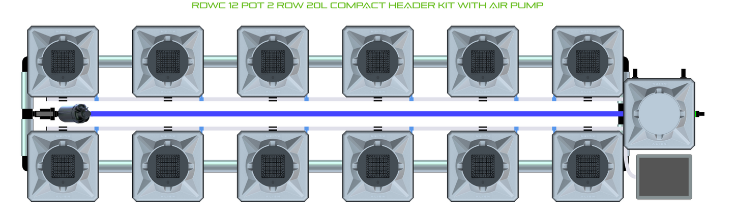 RDWC 12 Pot 2 Row Kit
