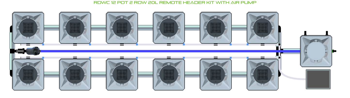 RDWC 12 Pot 2 Row Kit
