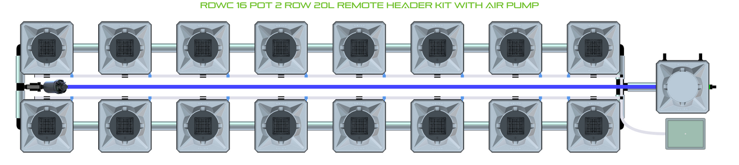 RDWC 16 Pot 2 Row Kit