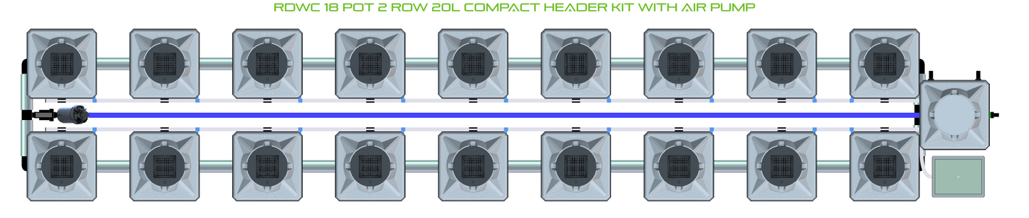 RDWC 18 Pot 2 Row Kit