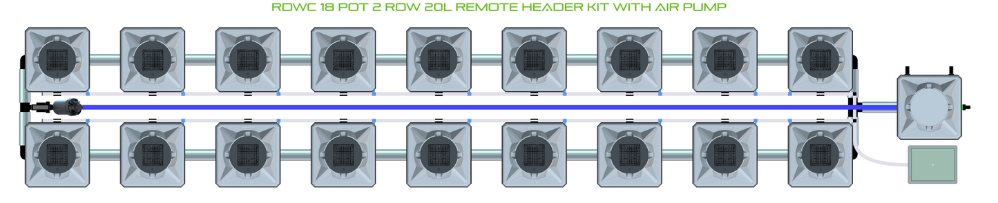 RDWC 18 Pot 2 Row Kit