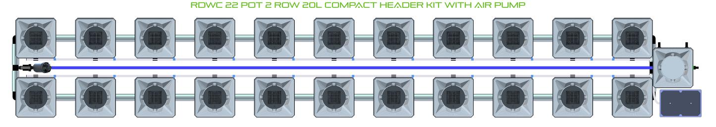 RDWC 22 Pot 2 Row Kit