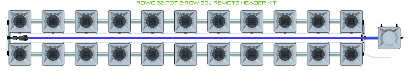 RDWC 22 Pot 2 Row Kit