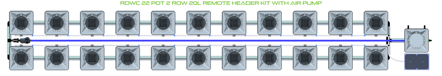 RDWC 22 Pot 2 Row Kit