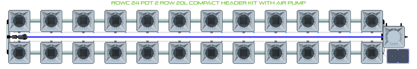 RDWC 24 Pot 2 Row Kit