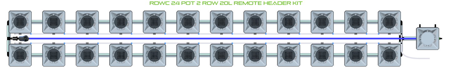 RDWC 24 Pot 2 Row Kit