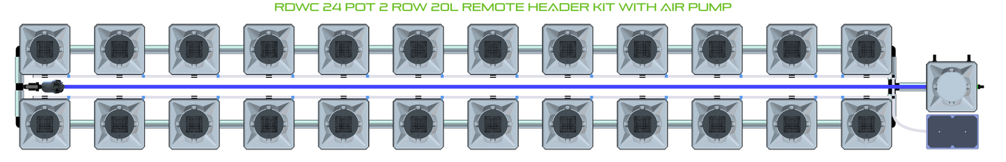 RDWC 24 Pot 2 Row Kit