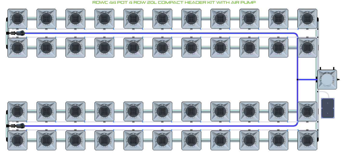 RDWC 44 Pot 4 Row Kit