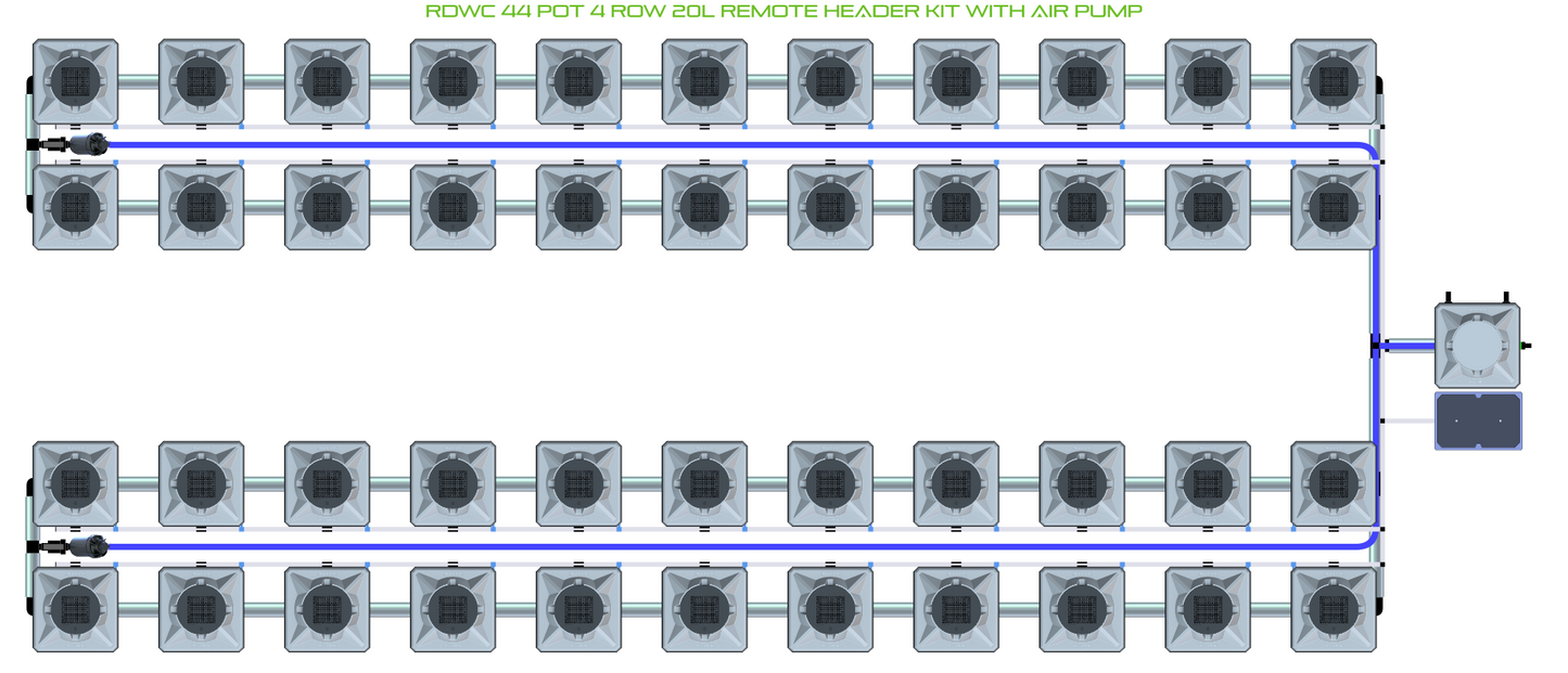 RDWC 44 Pot 4 Row Kit