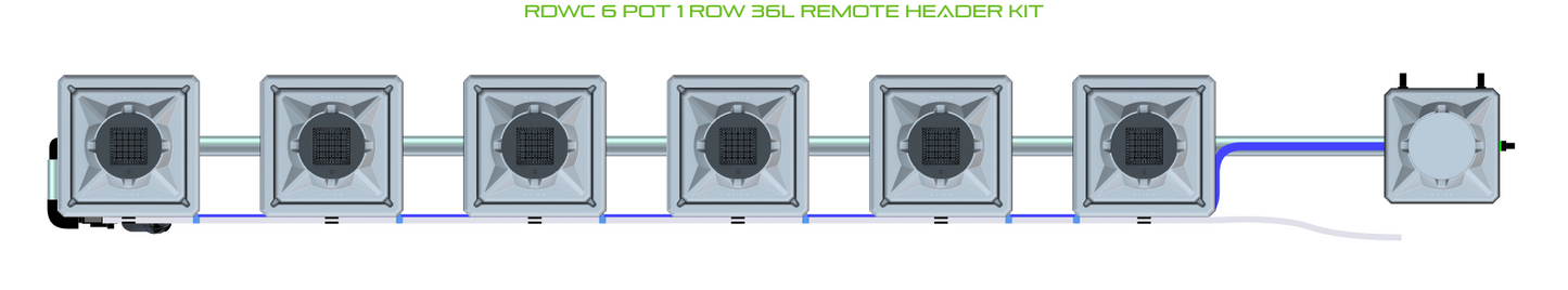 RDWC 6 Pot 1 Row Kit