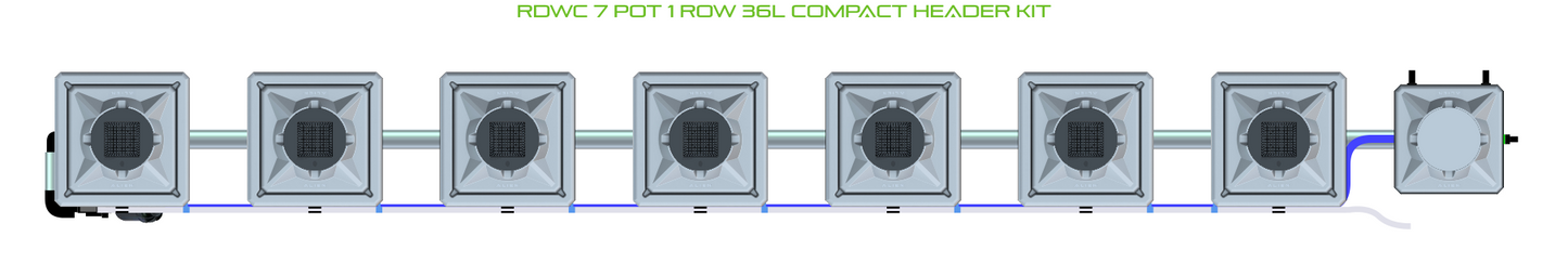 RDWC 7 Pot 1 Row Kit