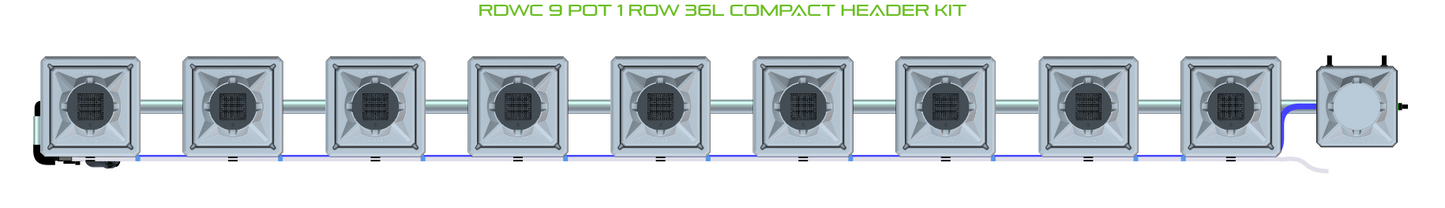 RDWC 9 Pot 1 Row Kit