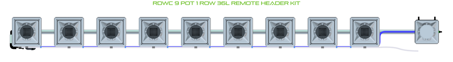 RDWC 9 Pot 1 Row Kit
