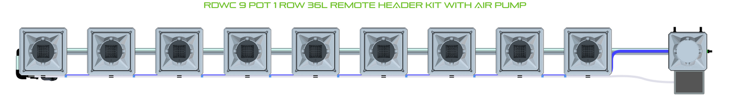 RDWC 9 Pot 1 Row Kit