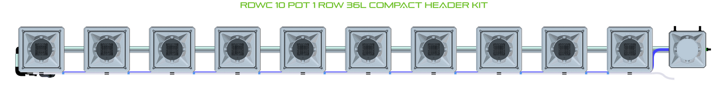 RDWC 10 Pot 1 Row Kit