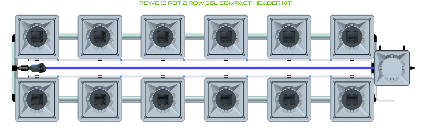 RDWC 12 Pot 2 Row Kit
