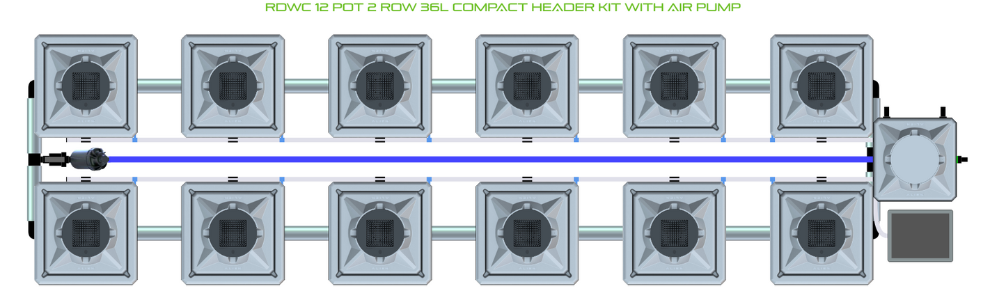 RDWC 12 Pot 2 Row Kit