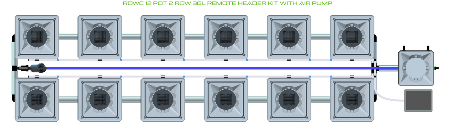 RDWC 12 Pot 2 Row Kit