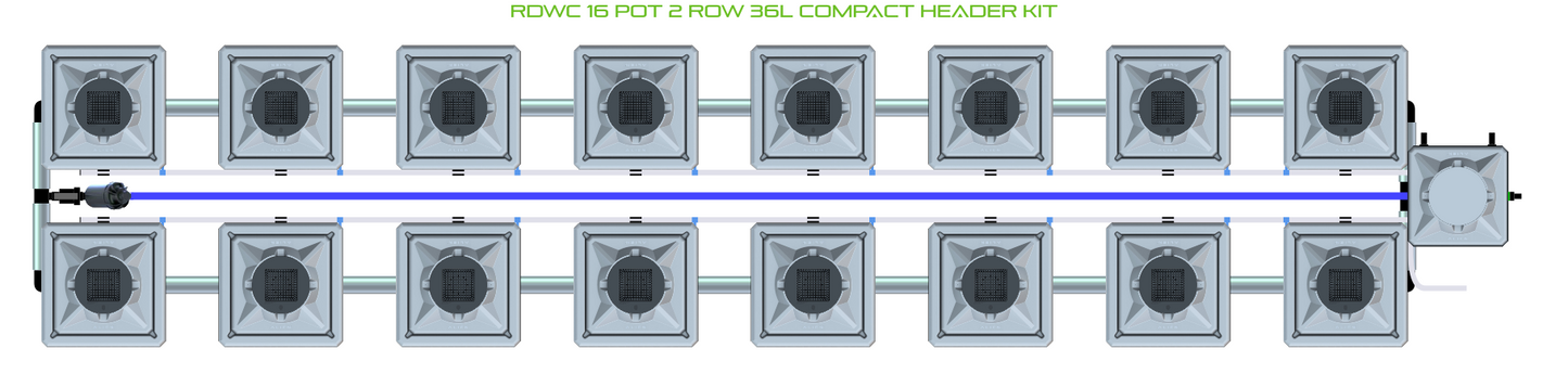 RDWC 16 Pot 2 Row Kit