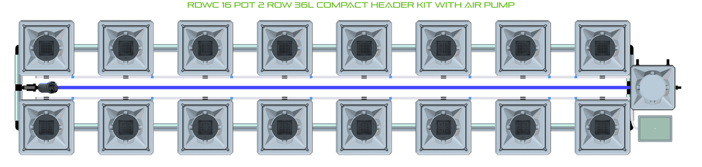 RDWC 16 Pot 2 Row Kit