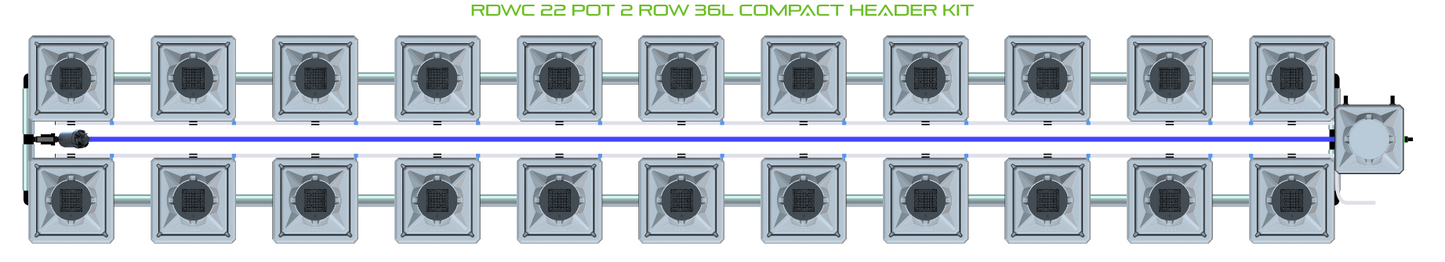 RDWC 22 Pot 2 Row Kit