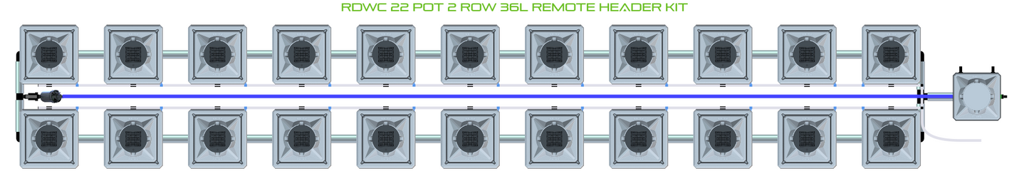 RDWC 22 Pot 2 Row Kit