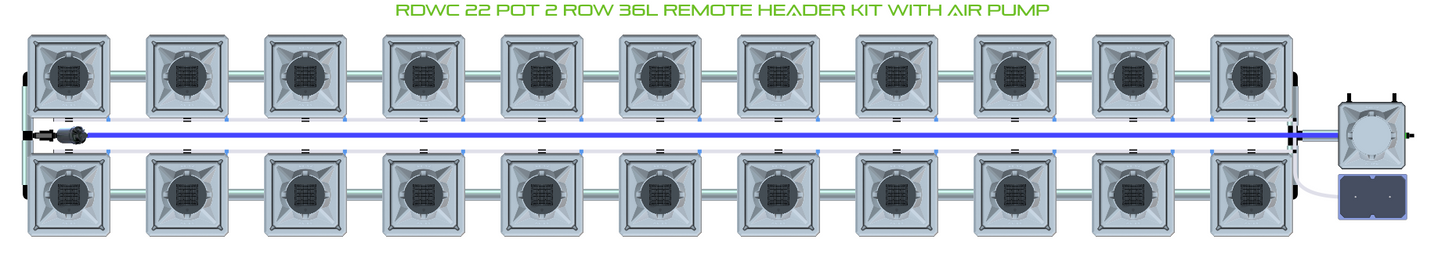 RDWC 22 Pot 2 Row Kit