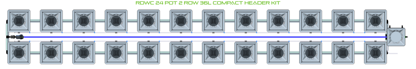 RDWC 24 Pot 2 Row Kit