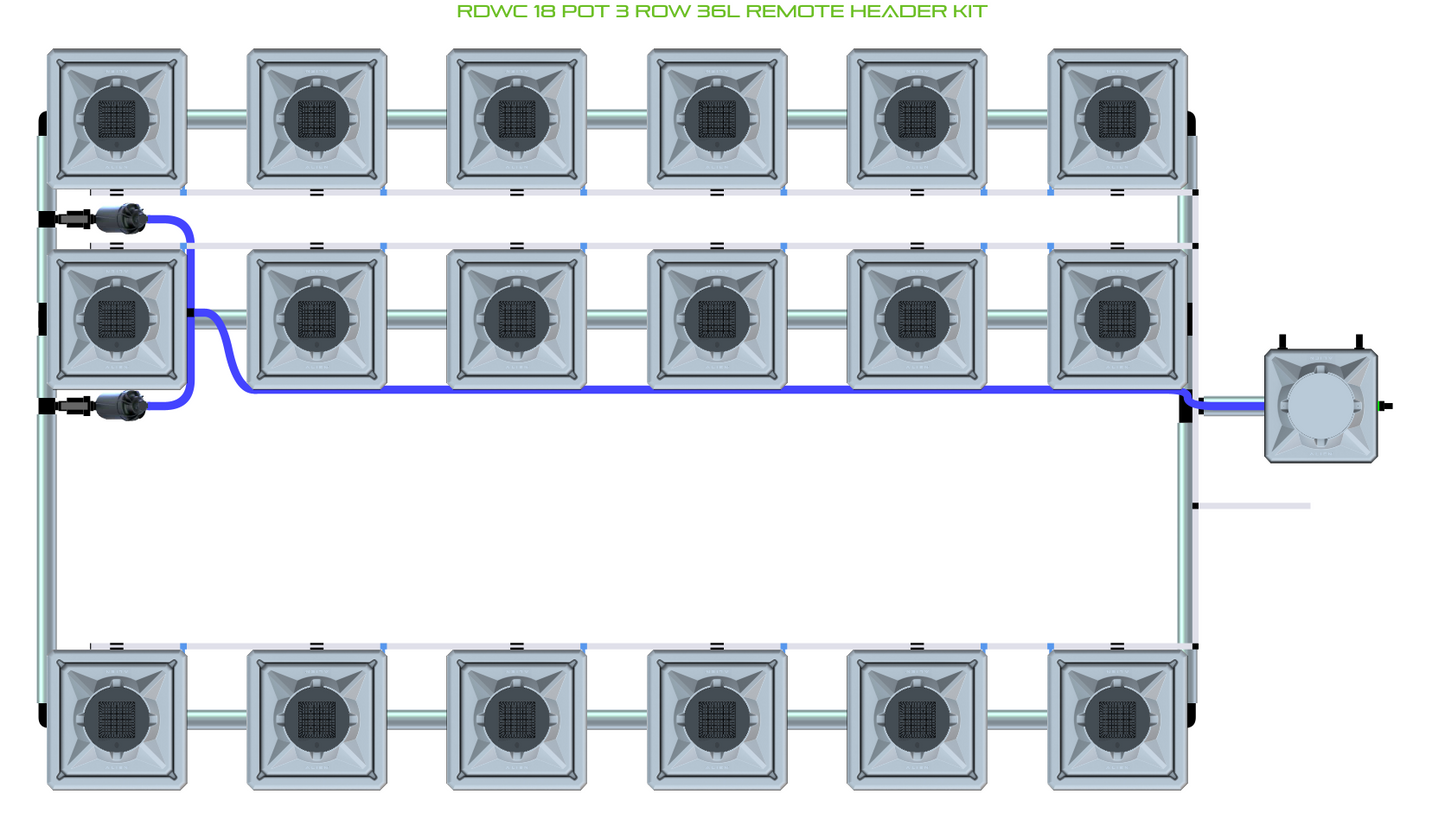 RDWC 18 Pot 3 Row Kit