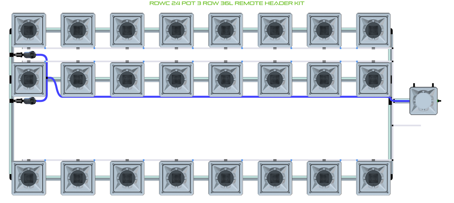 RDWC 24 Pot 3 Row Kit