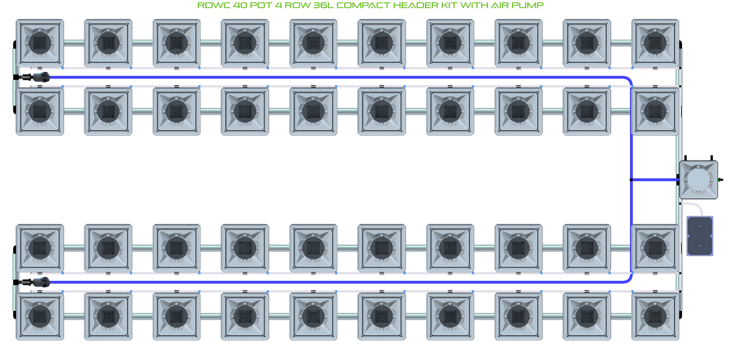 RDWC 40 Pot 4 Row Kit