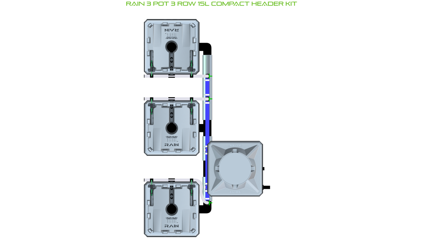 RAIN 3 Pot 3 Row Kit