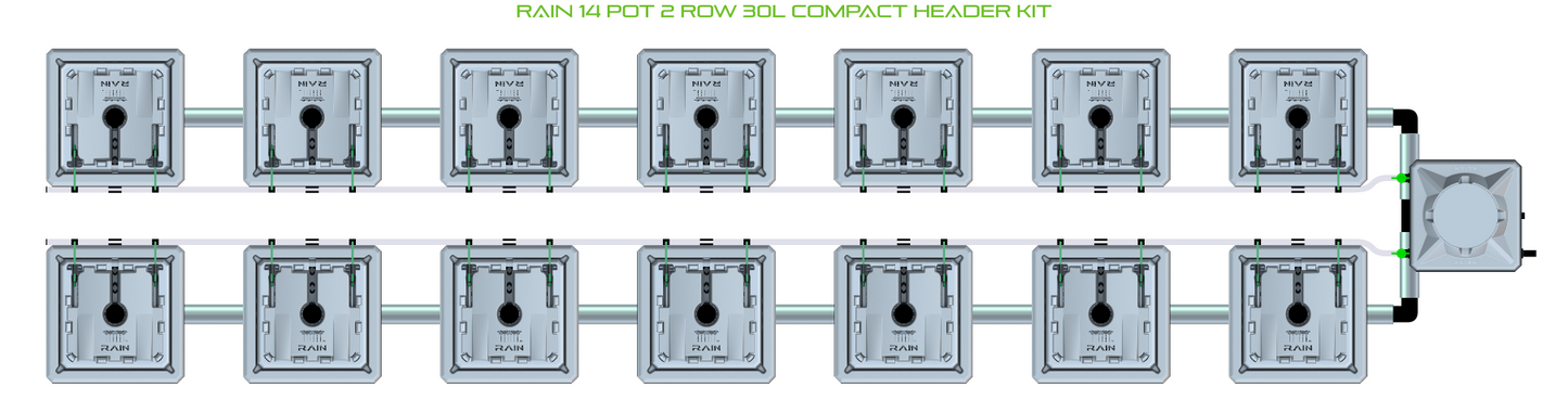 RAIN 14 Pot 2 Row Kit