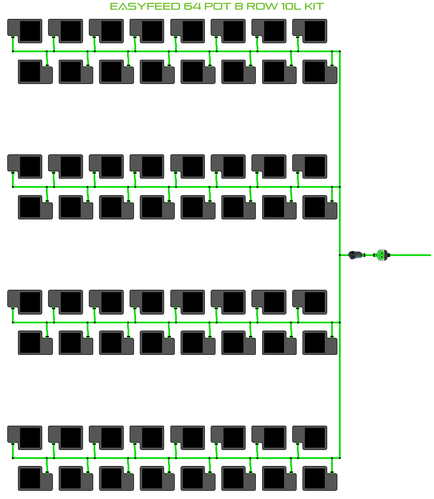 EasyFeed 64 Pot 8 Row Kit