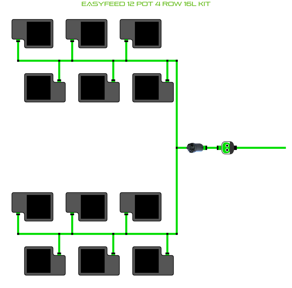 EasyFeed 12 Pot 4 Row Kit