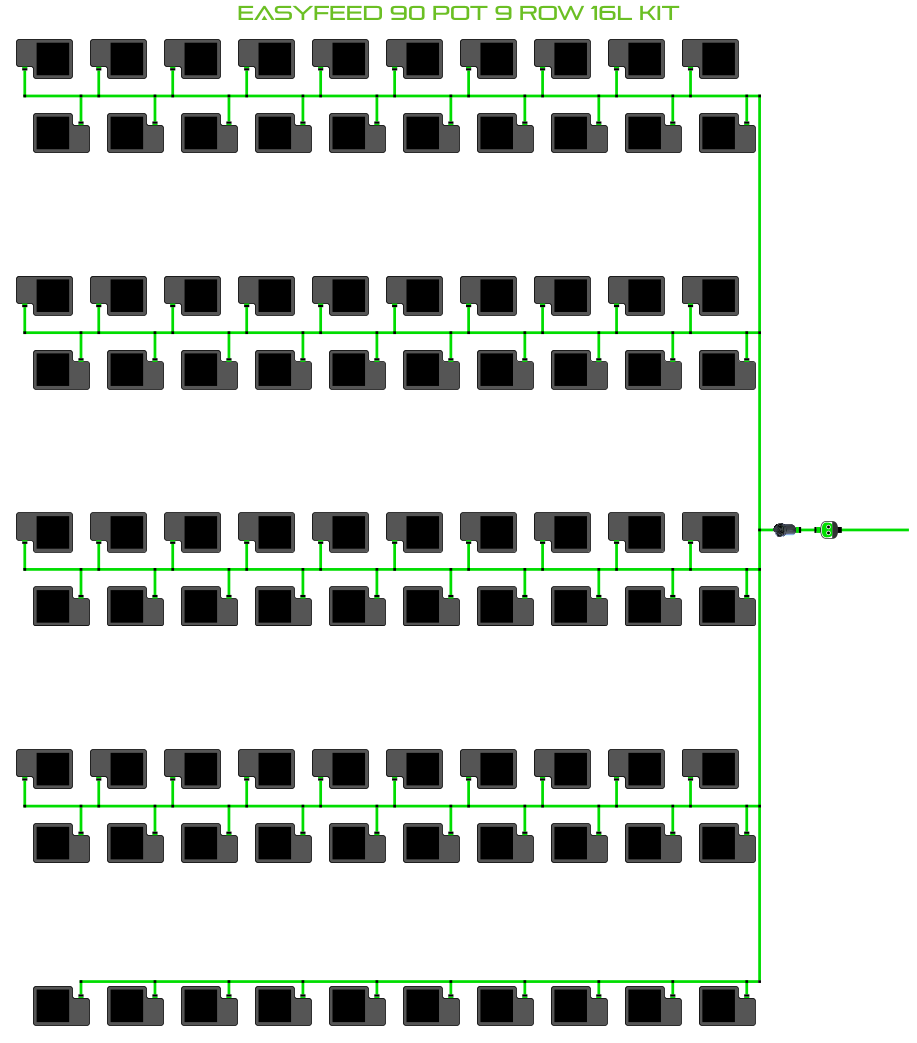 EasyFeed 90 Pot 9 Row Kit