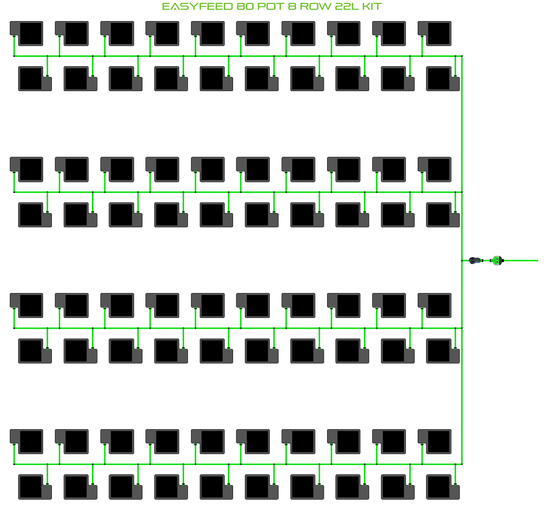 EasyFeed 80 Pot 8 Row Kit
