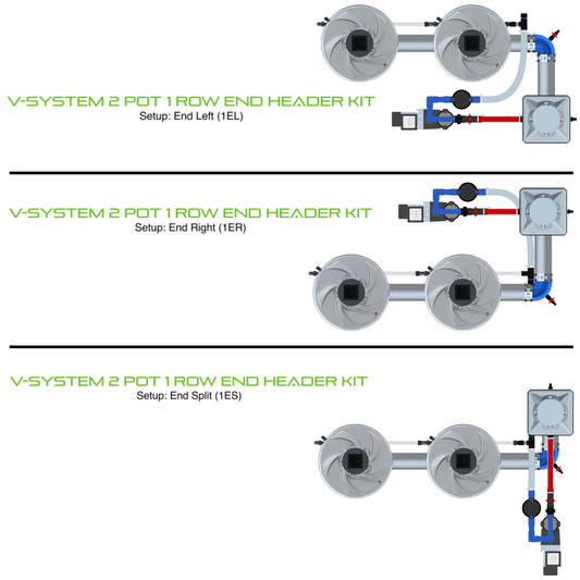 V-SYSTEM 2 Pot 1 Row Kit