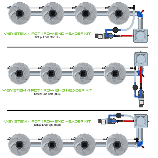 V-SYSTEM 4 Pot 1 Row Kit