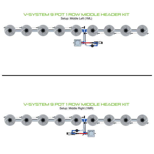 V-SYSTEM 9 Pot 1 Row Kit