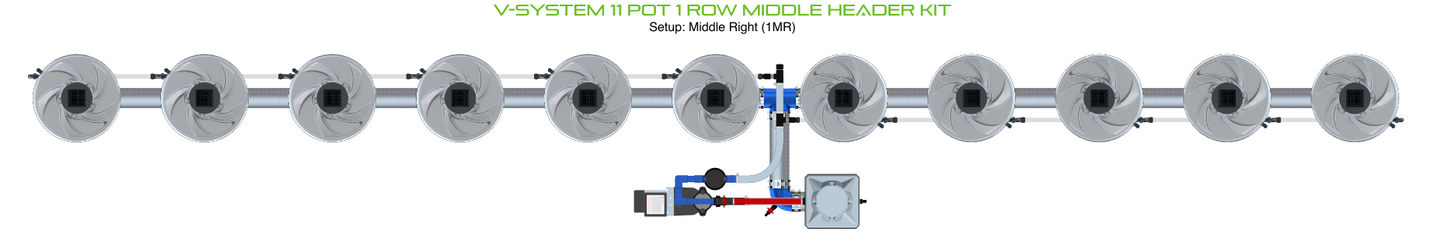 V-SYSTEM 11 Pot 1 Row Kit