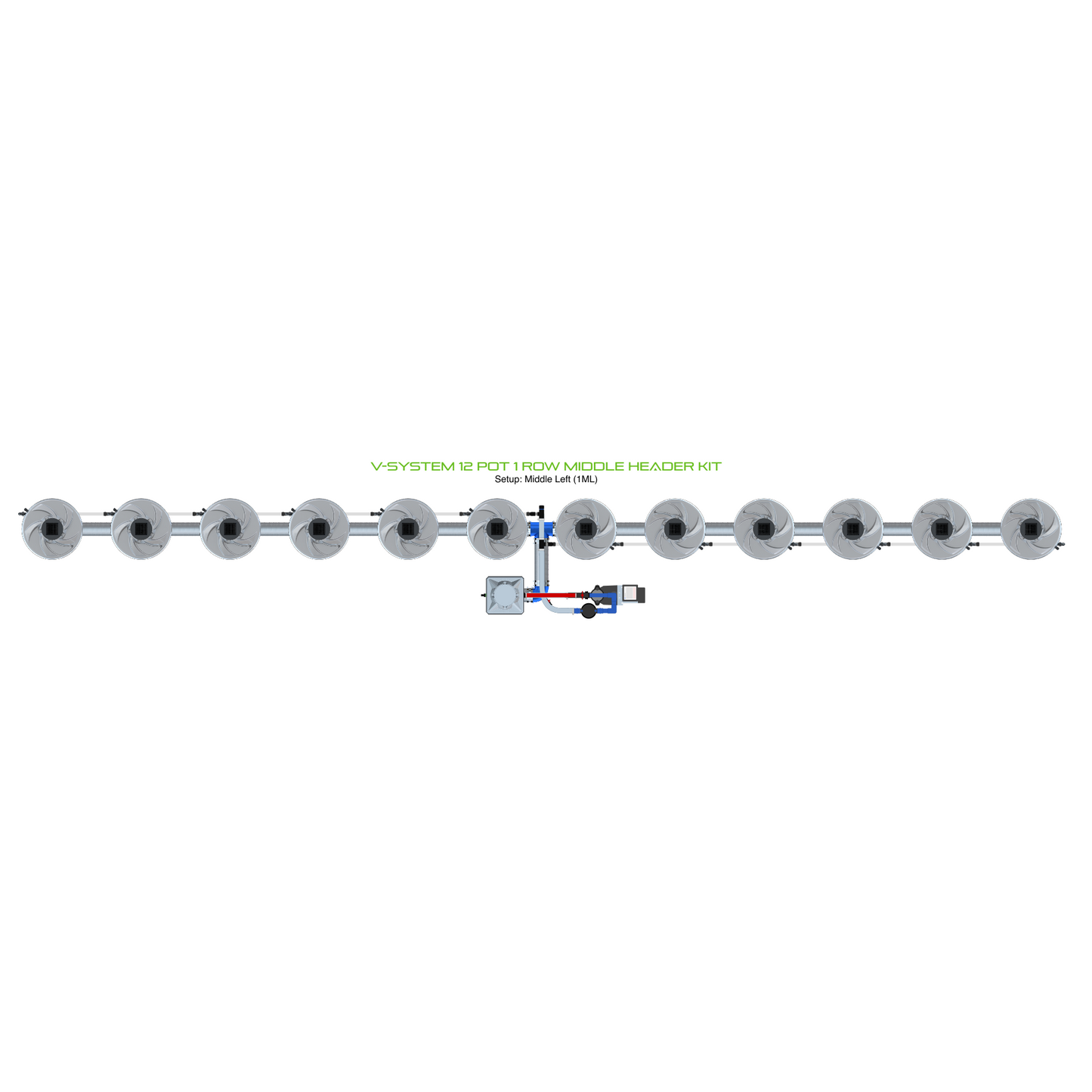 V-SYSTEM 12 Pot 1 Row Kit