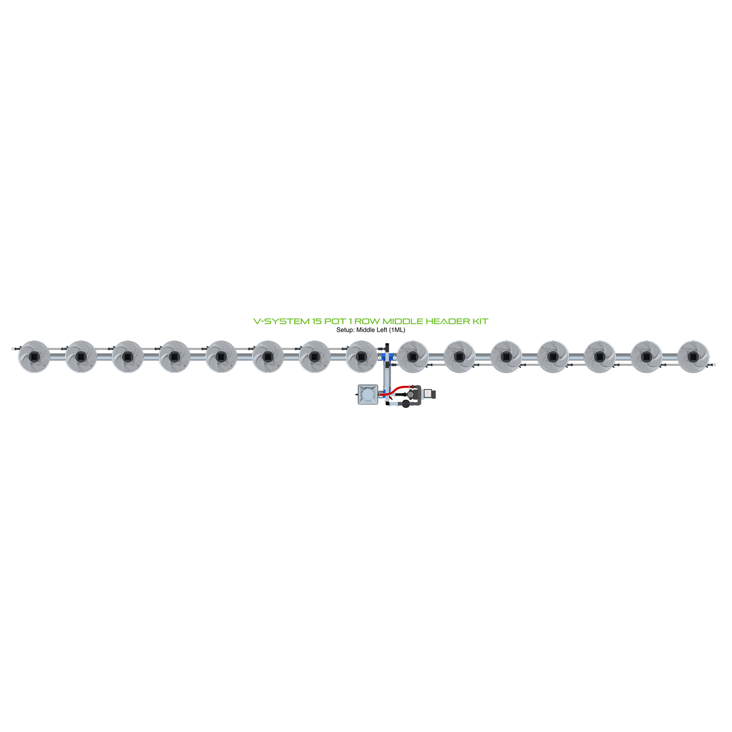 V-SYSTEM 15 Pot 1 Row Kit